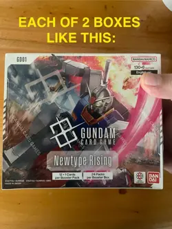 Two Gundam Card Game GD01 Booster Box English Newtype Rising - Image 2