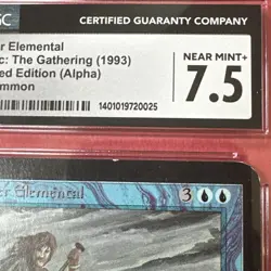 CGC 7.5 NM+ WaterElemental ALPHA MtG Magic the Gathering! - Image 2