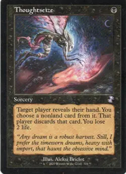 MTG: Time Spiral: Remastered: Retro Frame Thoughtseize: Lightly Played Condition - Image 1