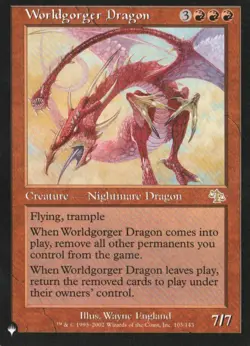 MTG PLANESWALKER SYMBOL REPRINTS WORLDGORGER DRAGON RARE - Image 1