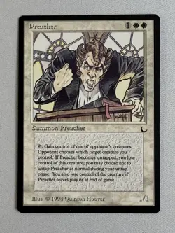 MTG Magic the Gathering Preacher (16/122) The Dark LP+ - Image 1