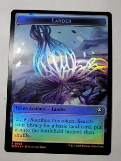 Lander/Robot -Double-Sided Foil Token- Edge of Eternities EOE 5/8 mtg NM/M - Image 1