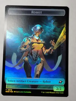 Lander/Robot -Double-Sided Foil Token- Edge of Eternities EOE 5/8 mtg NM/M - Image 2
