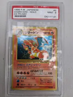 1998 Japanese Charizard CD Promo PSA 9 Holo #006 Pokemon Card - Image 1