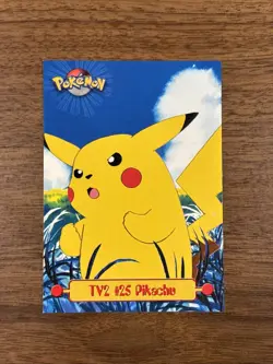 Topps Pink Logo TV2 Pikachu #25 TV Animation Pokemon Card - Image 1