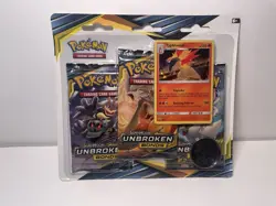 POKEMON SUN & MOON UNBROKEN BONDS 3 PACK TYPHLOSION Promo SM185 (SEALED BLISTER) - Image 1