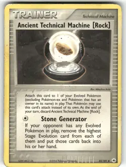 Ancient Technical Machine [Rock] Hidden Legends Uncommon Pokemon Lightly played - Image 1