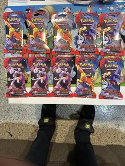 Pokemon TCG Destined Rivals Sleeved Booster Packs Lot x10 Factory Sealed B - Image 1