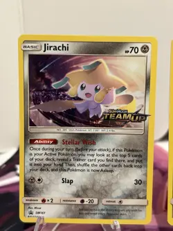 2019 Pokemon Jirachi 5 Card Lot SM161 Team Up Promo & 99/181 Holo - Image 2