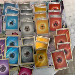 Pokemon 48 Holo Energy Card Lot 2019 sun & moon 2023 scarlet violet TCG fairy - Image 3