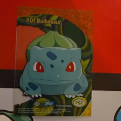 Bulbasaur - 2000 Topps Pokemon TV Animation Edition Clear Card #PC2 - Image 2