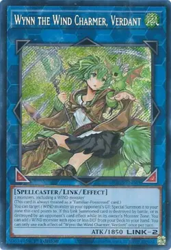 Yugioh 1x Wynn the Wind Charmer, Verdant - RA03-EN045 - Secret Rare - 1st Editio - Image 1