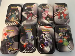Pokemon Black Bolt, White Flare Tins, Opened Comes W/ Sticker & Art Card No Pack - Image 1
