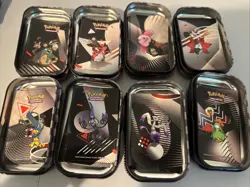 Pokemon Black Bolt, White Flare Tins, Opened Comes W/ Sticker & Art Card No Pack - Image 2