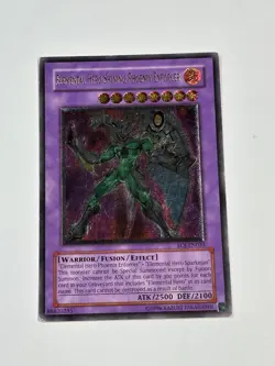 YUGIOH! EURO Elemental Hero Shining Phoenix Enforcer EOJ-EN033 Ultimate Rare LP - Image 1