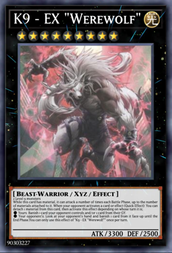Yugioh! 3x K9 - EX "Werewolf" Justice Hunters JUSH-EN037 2025 - Image 1