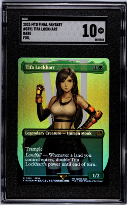 2025 MTG FINAL FANTASY - Tifa Lockhart #0391 - BORDERLESS FOIL - SGC 10 - Image 1