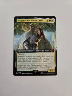 MTG Lord of the Rings-Aragorn and Arwen,Wed-NM-Extended Art-394 - Image 1