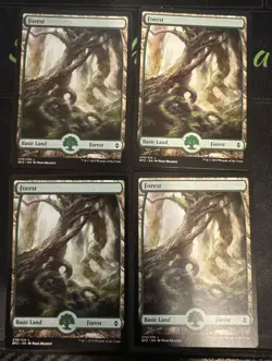 Forest 270 Full Art X4 Battle for Zendikar Magic the Gathering mtg - Image 1