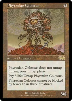 PHYREXIAN COLOSSUS mtg EX/NM Urza's Saga 1 Rare - Image 1