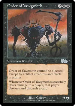 ORDER OF YAWGMOTH mtg Very Light Play Urza's Saga 1 Unc - Image 1