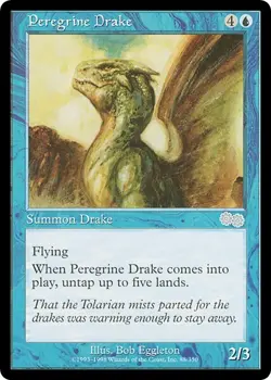 PEREGRINE DRAKE mtg LP Urza's Saga 1 Unc - Image 1