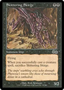 SKITTERING SKIRGE x4 mtg LP Urza's Saga 4 Common - Image 1