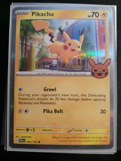 Pokemon Card Pikachu 062/193 Trick Or Trade 2023 With Halloween Stamp Holo - Image 1