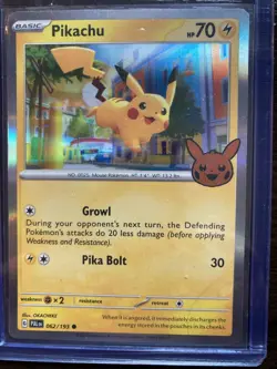 Pokemon Card PIKACHU 062/193 Trick or Trade 2023 with Halloween Stamp Holo - Image 1