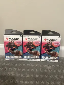 3 BOXES Magic The Gathering Foundations Jumpstart Booster PACK NEW SEALED MTG - Image 1