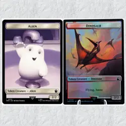 Dinosaur\Alien (Foil) Double-sided Token Doctor Who Collector's Edition NM - Image 1