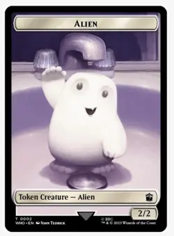 Dinosaur\Alien (Foil) Double-sided Token Doctor Who Collector's Edition NM - Image 2