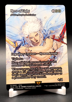 Hero of Light Magic the Gathering Final Fantasy R Rare Borderless Showcase #0001 - Image 1