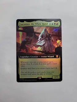 MTG - Saruman, the White Hand (Extended Art) LTC Foil Mythic #0091 - Image 1