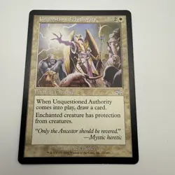Unquestioned Authority Magic MTG Judgment #31 White Aura MP Moderately Played - Image 1
