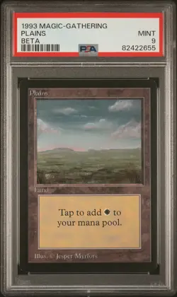 Plains - Beta - MTG - MINT - PSA 9 - Image 1