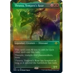 FOIL THRASTA, TEMPEST'S ROAR (BORDERLESS) Modern Horizons 2 Magic MTG MINT CARD - Image 1