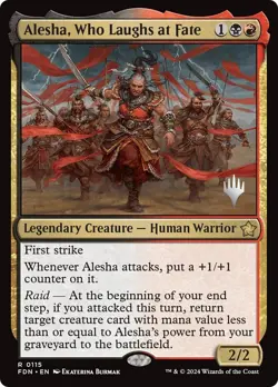 Alesha, Who Laughs at Fate Promo Pack Foundations NM MTG - Image 1