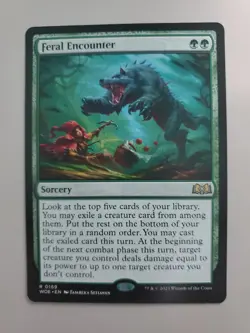 MTG Feral Encounter Wilds of Eldraine Regular Rare - Image 1