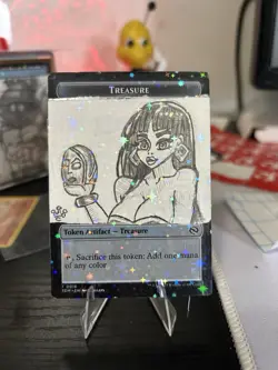 MTG Alter/Hand Made Token - Chel from El Dorado Treasure Token - Image 1