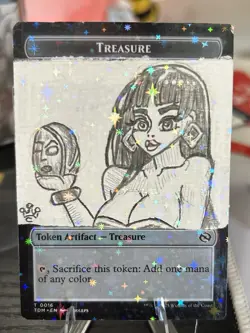 MTG Alter/Hand Made Token - Chel from El Dorado Treasure Token - Image 2
