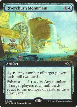 Riverchurn Monument Aetherdrift Borderless Foil Rare NM #381 MTG - Image 1
