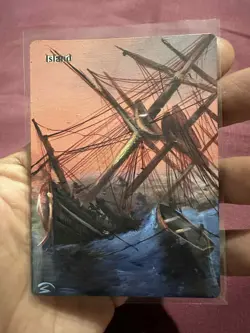 Island Ship MTG Hand Painted Borderless Extended Full Altered Shipwreck Art S - Image 2