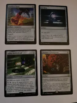 Swiftfoot Boots - Sol Ring - Perception Bobblehead - Pendant commander cards - Image 1