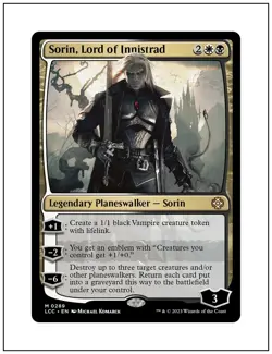 1x Sorin, Lord of Innistrad, Lost Caverns of Ixalan Commander, Magic MTG NM - Image 1