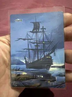 Island Basic Land MTG NEW Hand Painted Borderless Extended Full Altered Art r S - Image 2