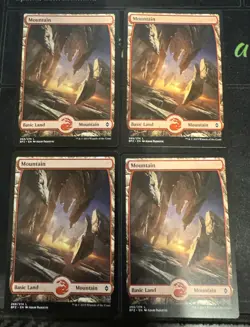 Mountain 268 Full Art X4 Battle for Zendikar Magic the Gathering mtg - Image 1