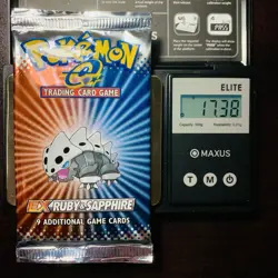 Pokemon EX Ruby & Sapphire Booster Pack 2003 Sealed Lairon Art WOTC 17.38g-HEAVY - Image 1