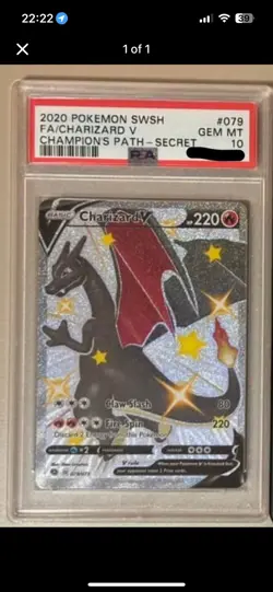 Pokemon - Charizard V Full Art 79/73 - PSA 10 - Champion's Path #079 - Image 1