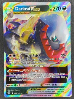 Pokemon Darkrai VSTAR 099/189 ASR Astral Radiance NM - Image 1
